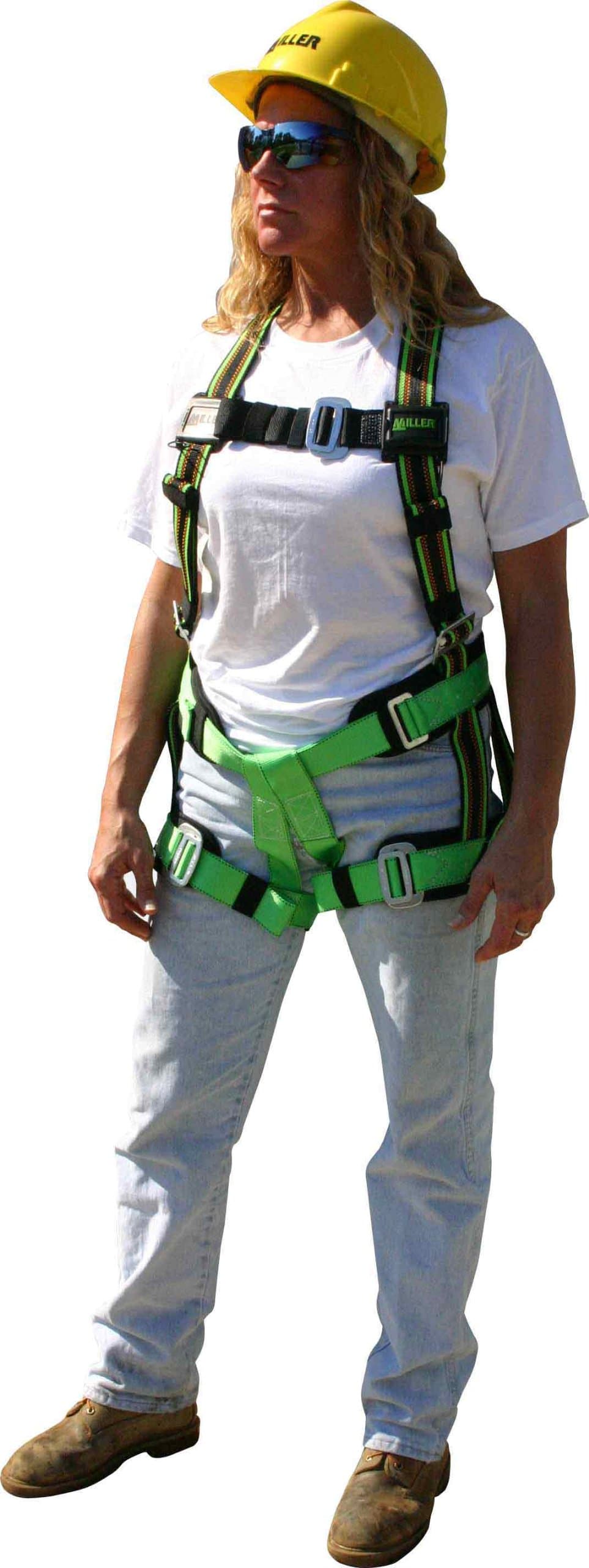 Millerby Honeywell E570/URN DuraFlex Ms. Miller Harness with Elastomer Webbing, Mating Buckle Chest Leg Straps and Sliding Back D-Ring, Universal by Honeywell