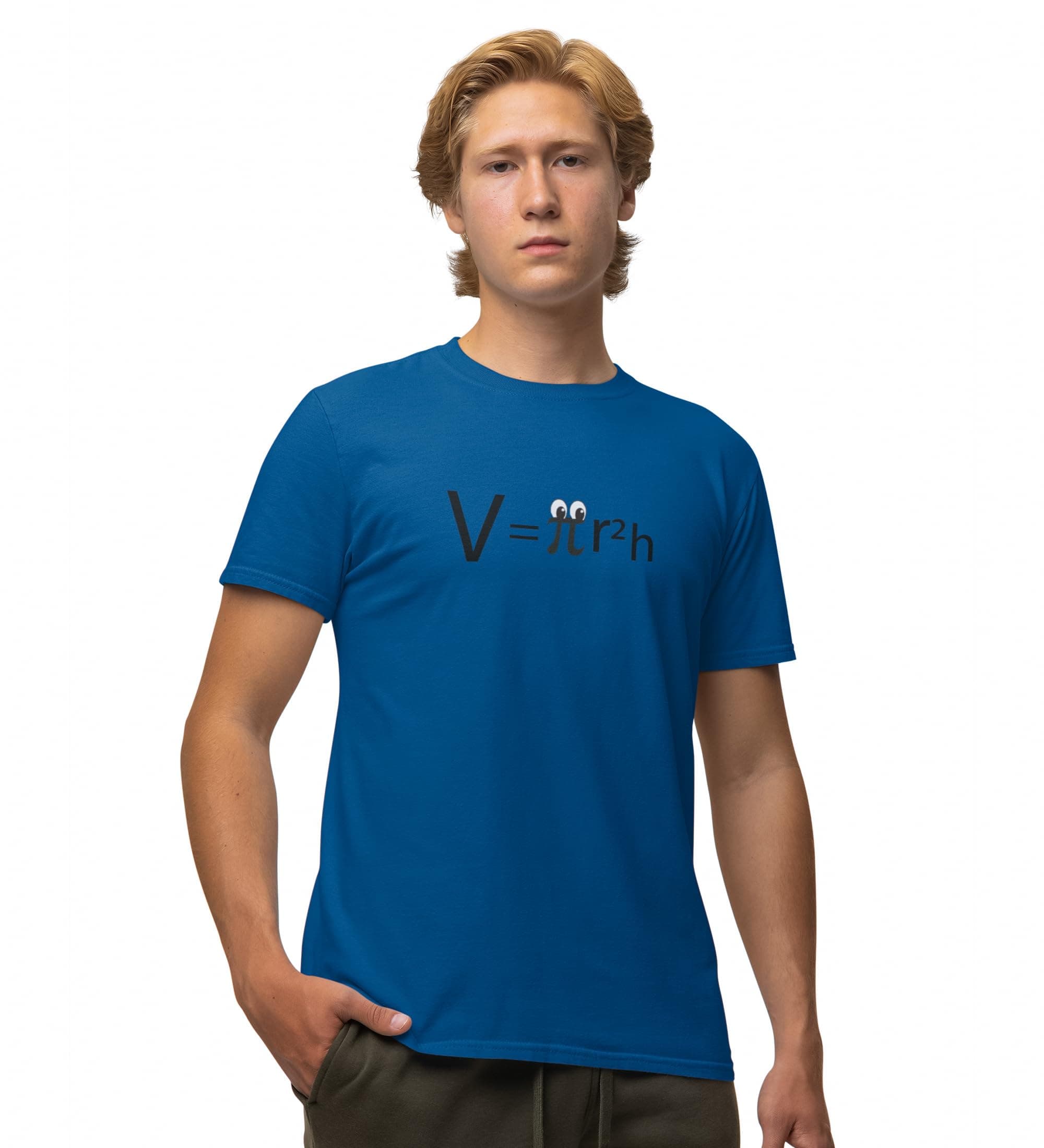 Aayansh CreationV=πR2h (Blue T) -Tshirts for Maths Lovers - Foremost Gifting Material for Your Friends and Close Ones