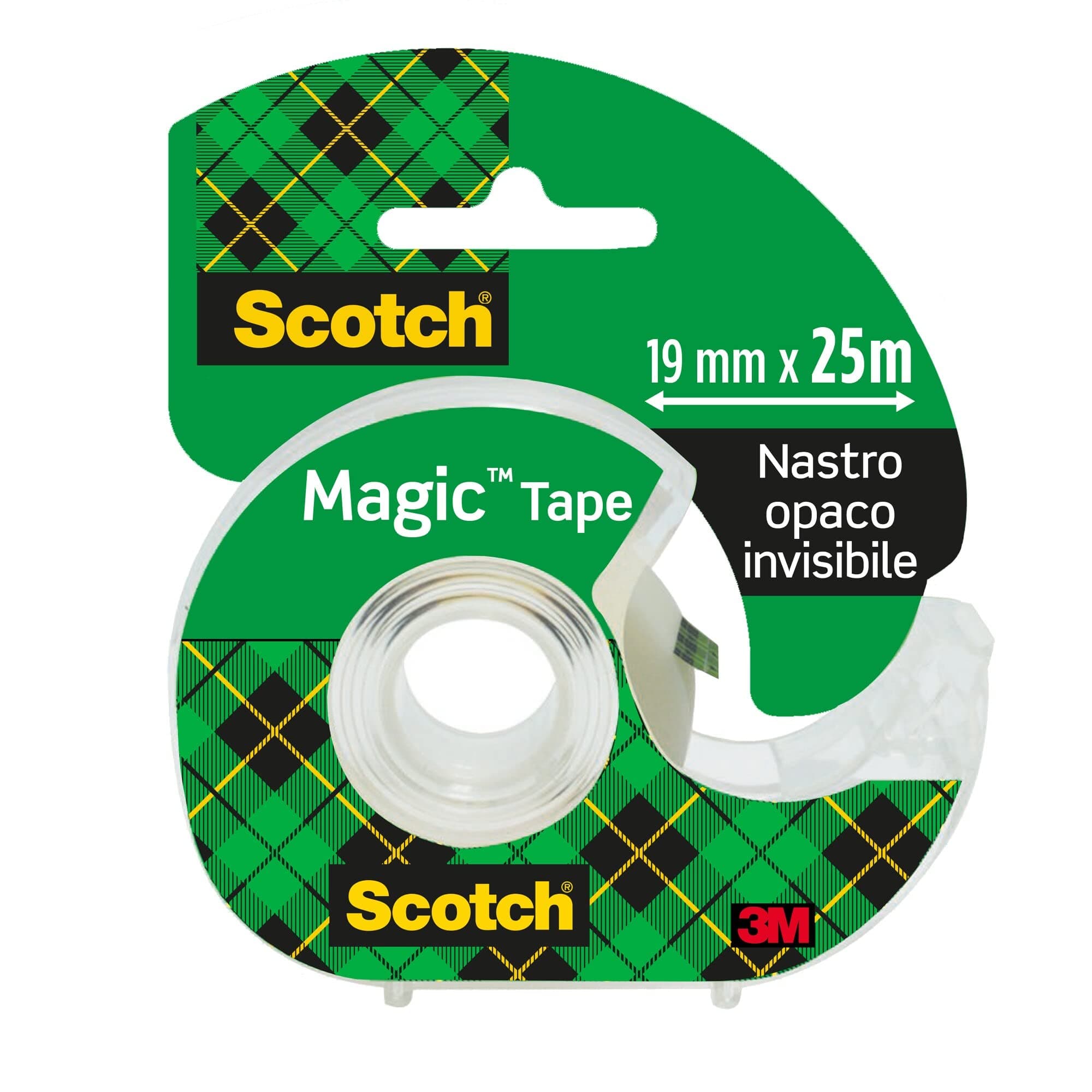 Scotch Magic Tape, 1 Roll on Handheld Dispenser, 19 mm x 25 m - General Purpose Sticky Tape for Document Repair, Labelling & Sealing