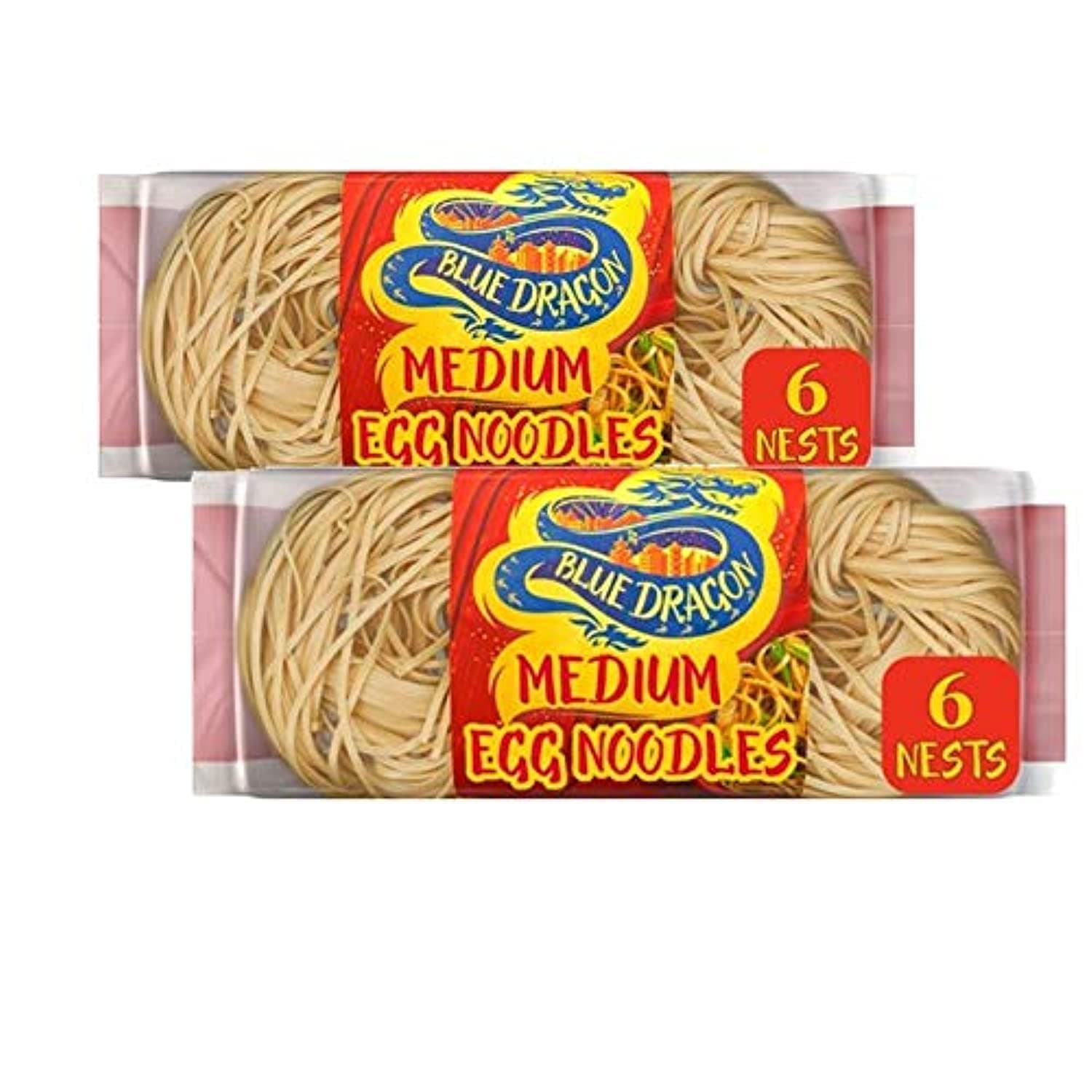Blue Dragon Medium Egg Noodle Nests (300g, Pack of 2)