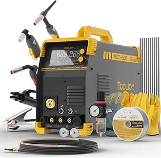 TOOLIOM MIG/TIG/CUT/Stick Welder 5 in 1 Multiprocess Welding Machine 110/220V Dual Voltage Aluminum Welding Machine Spool Gun Compatible