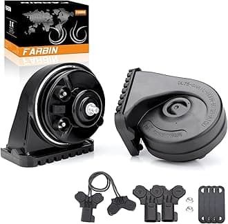 FARBIN Special Interface Auto Horn Compatible with Ford 12V Car Horn Loud Dual-Tone Electric Snail Horn Waterproof