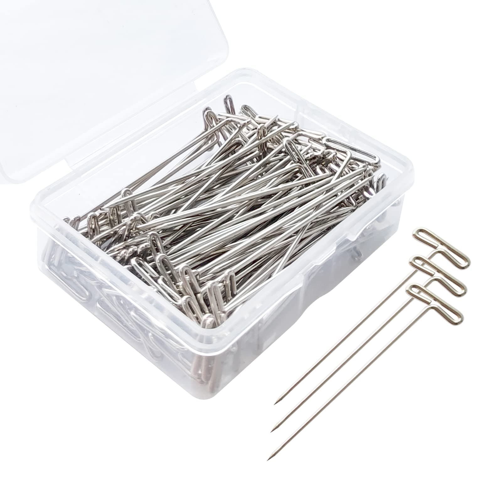 T-Pins, 50 Pack 2 Inch - T-Pins for Knitting, Wigs, Sewing & Office Wall