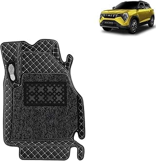 KINGSWAY Accessories Premium 7D Car Floor Mats Only Compatible with Mahindra XUV 3XO (Auto) Year 2024 Onwards All Model, Set of 3 Pcs, 100% Waterproof & Washable Luxury 7D Car Foot Mats, Classic Black