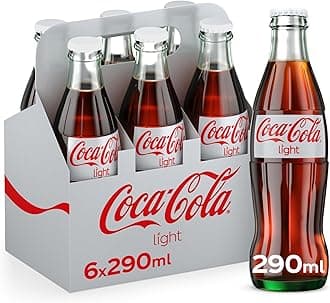 COCA-COLA Light, Carbonated Soft Drink, Glass Bottler 290ml, Pack of 6
