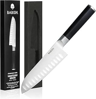 High-Carbon 1.4116 German Steel Cutlery, 6.5" Santoku Kitchen Knife