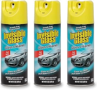 91163-3PK Premium Aerosol Glass and Window Cleaner for Auto and Home, Streak-Free, Ammonia-Free, Tint-Safe, 15 oz (Pack of 3)