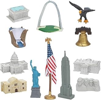 ONEST 12 Pieces Mini World Building Model Playsets Famous Architecture Figurines