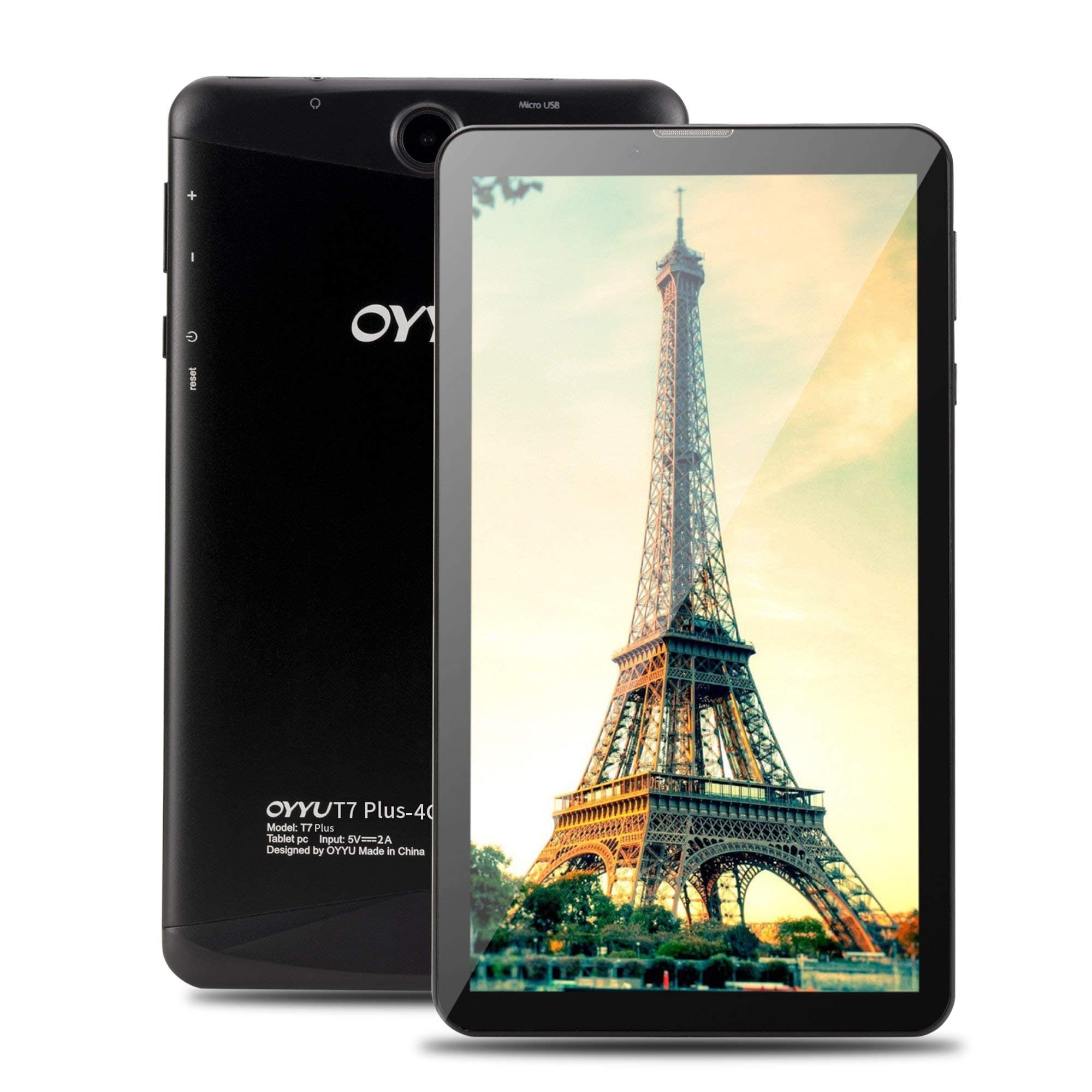 OYYU T7 Plus 7 inch Phablet 4G Unlocked Phone Call Tablet - Android 6.0 MTK8735D Quad Core 1.1GHz 1280 * 720 IPS Screen 1GB RAM 16GB Storage WiFi, Bluetooth GPS Navigation Dual SIM card Slot tablets