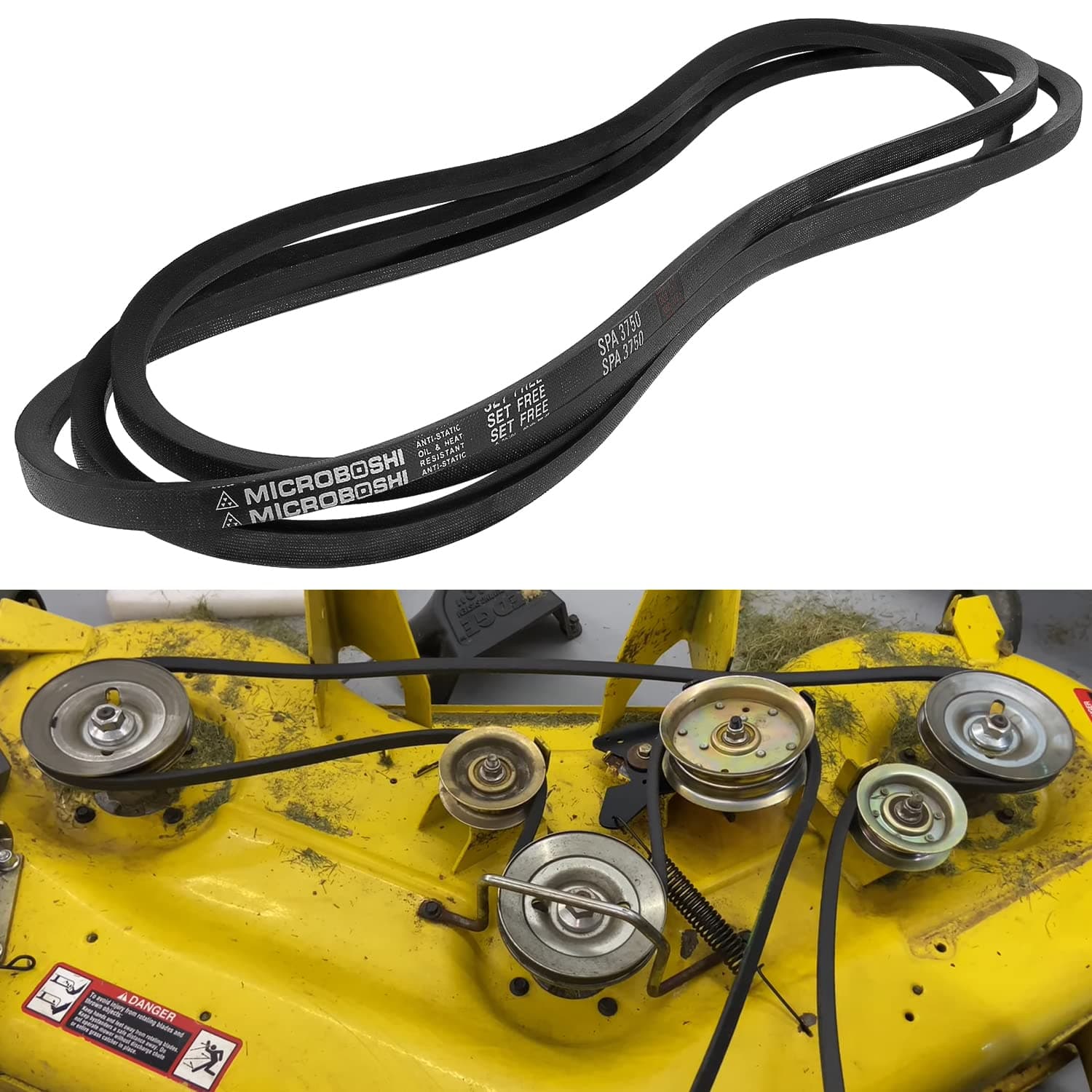 Lawn Mower 48" Deck Belt V-Belt Fits for John Deere GX21833 GX20571 D140 D150 D160 L120 L130 LA130 LA140 LA145 LA155 LA165 X140 etc