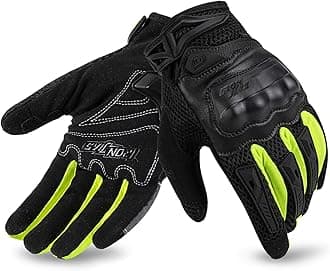 IRON JIA'S Motorcycle Gloves for Men and Women - Motorbike Powersports Racing Gloves with Hard Knuckle Touchscreen for BMX ATV MTB Riding (Green L)
