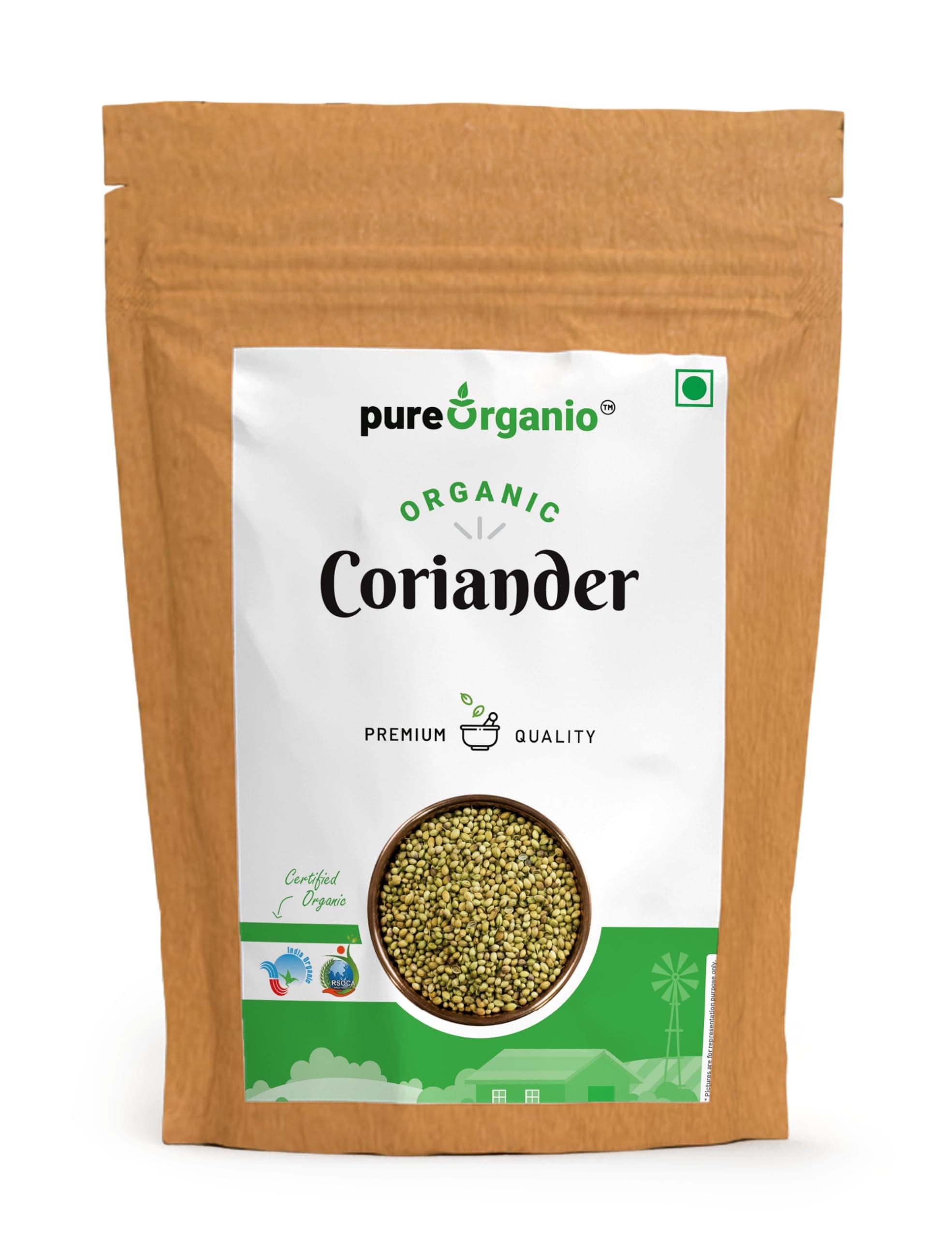 Organic Coriander Seeds (dhaniya) - 1 KG