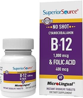 No Shot B12/Folic Acid, 1000 mcg/400 mcg, 60 Count