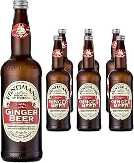 Fentimans Ginger Beer - Botanically Brewed Soft Drink - Exquisitely Crafted & Refreshing Soft Drinks - Gluten-Free and Vegan Friendly Soft Drinks - 6 x 750 ml Bottles