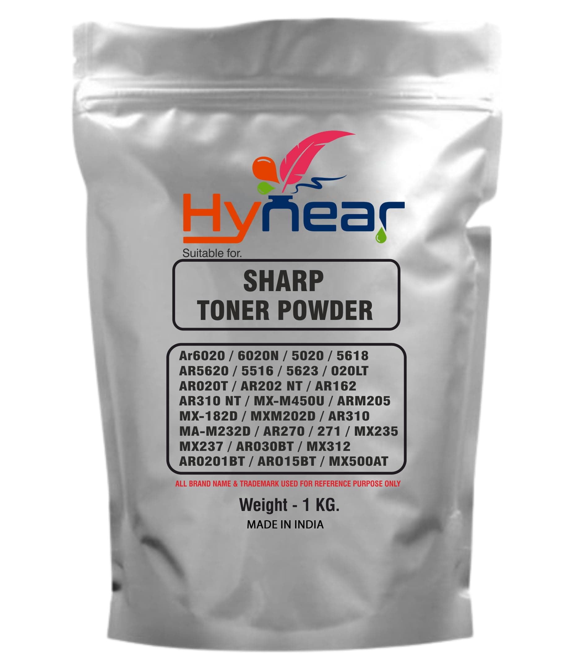 Ultra Dark Black Toner Powder Suitable for Sharp Ar6020/6020N/5020/5618/AR5620/AR162/AR310 NT/ARM205/MX-182D/MXM202D/ MX312/AR0201BT/AR015BT/MX500AT Printers (Pack of 1) (1 Kg)