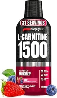 L-Carnitine 1500 Liquid Fat Burner, Stimulant Free Metabolic Enhancer, 31 Servings (Berry Flavor), 16 Fl Oz
