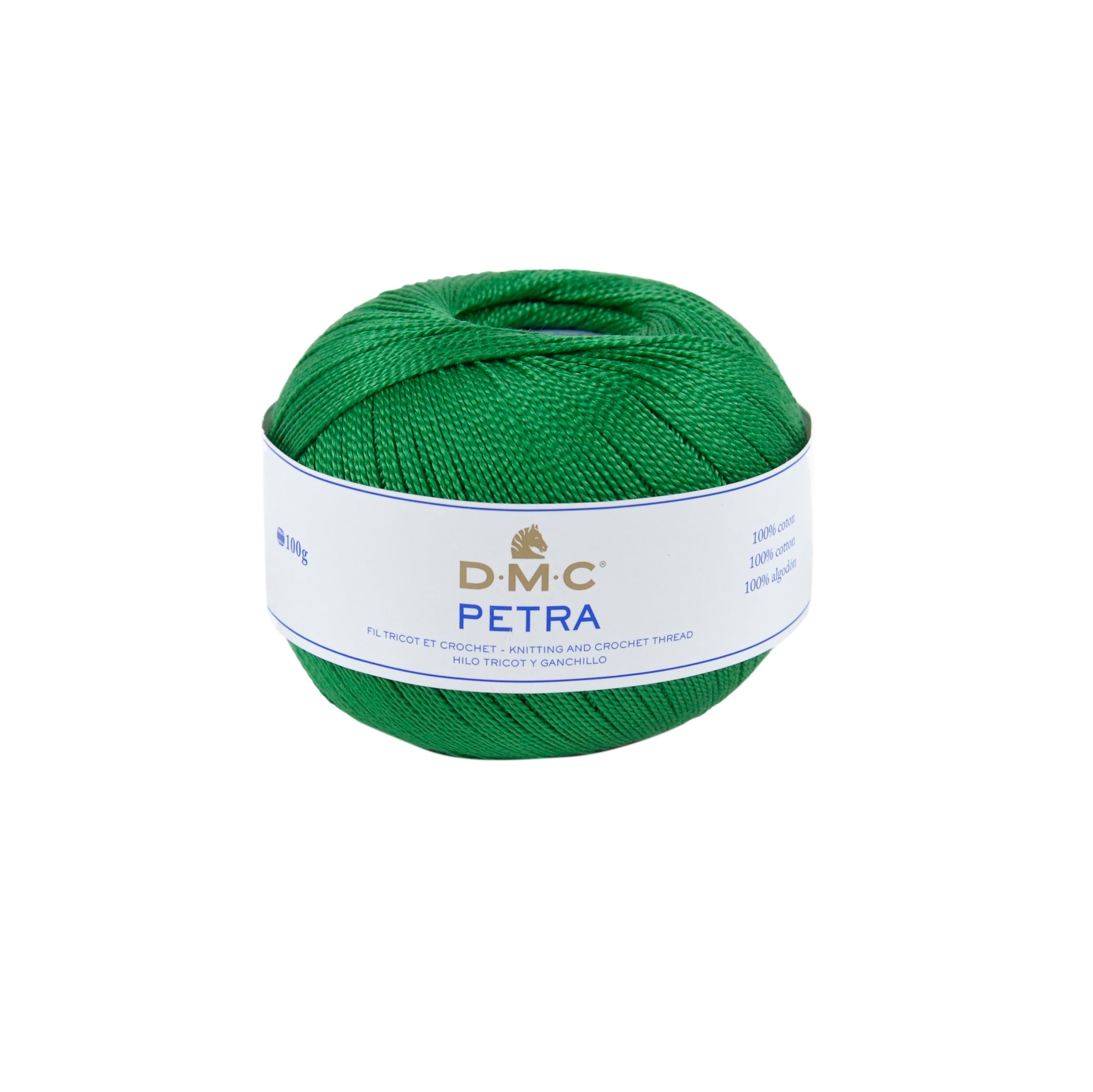 DMC Petra Yarn, 100% Cotton, Green (5700), Size 5