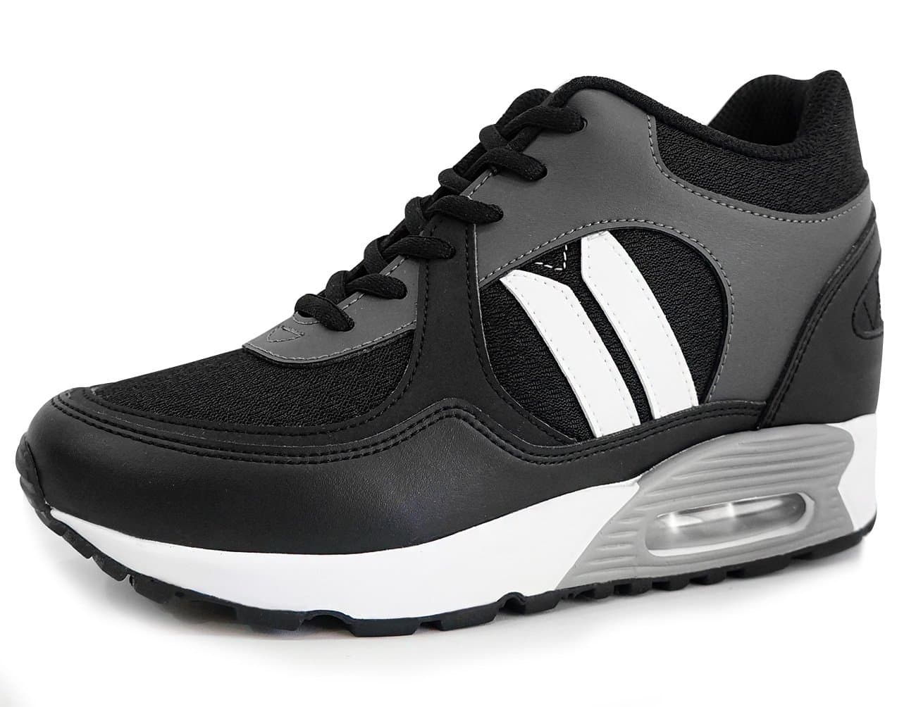 Men's Elevator Shoes Height Increase 3.9" Lotus Black