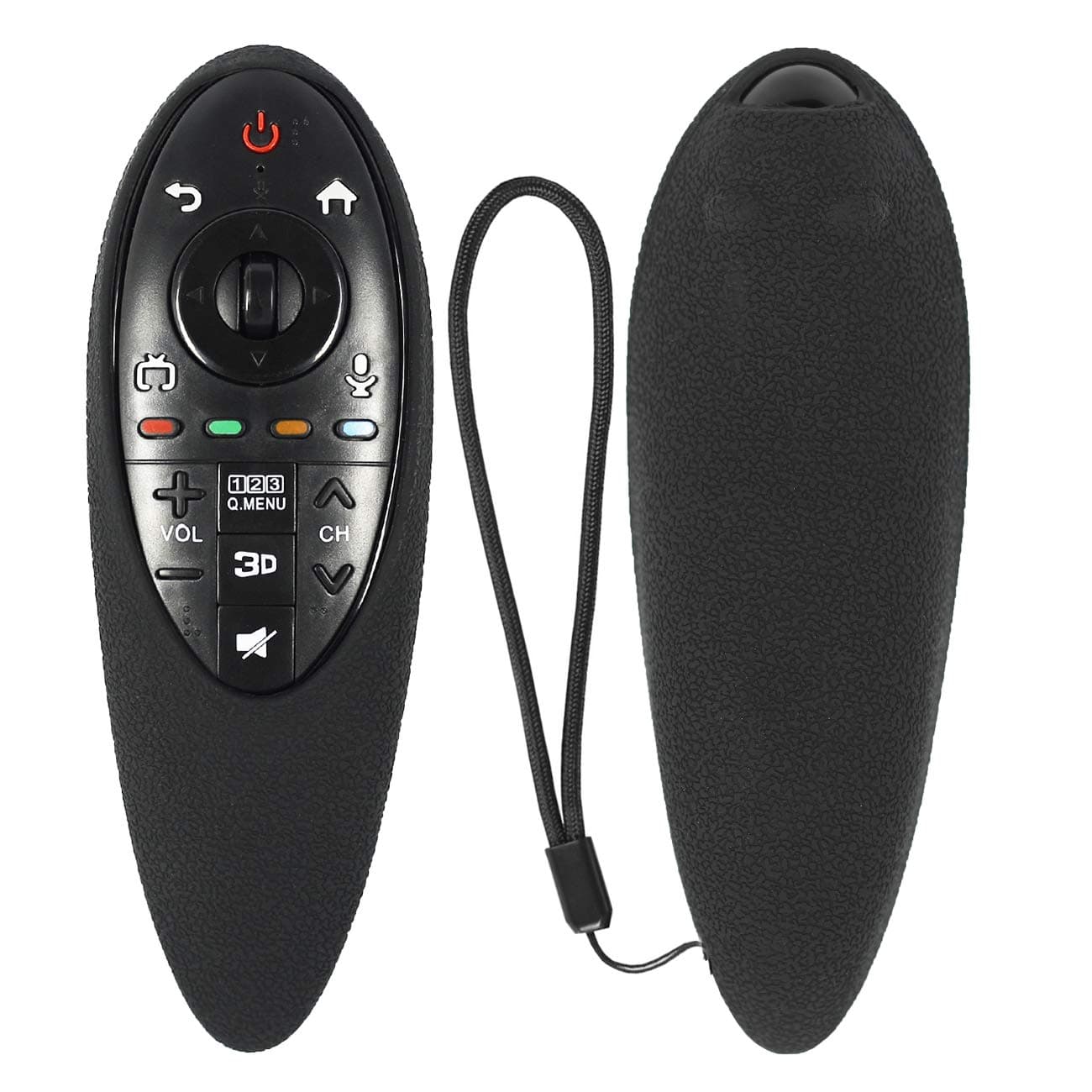 HUAYU Protective Silicone Remote Case for LG AN-MR500G Magic Remote Cover Flexible Shockproof Washable Remote Holder for LG 3D Smart TV Magic Remote Case (Black)