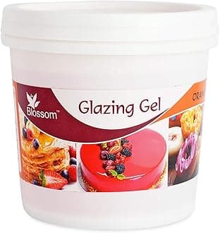 BLOSSOM Edible Glazing Gel for Cake & Desserts Toppings Decoration- Orange, 1 kg