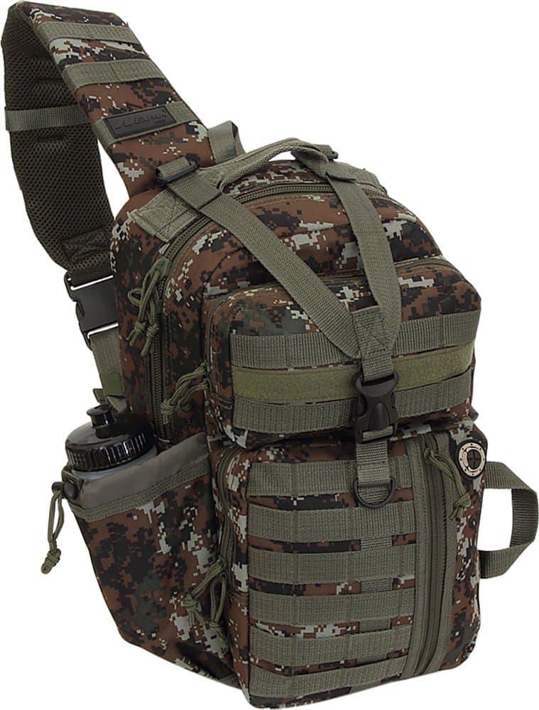Mens Tactical Gear Molle Hydration Ready Sling Shoulder Backpack Daypack Bag