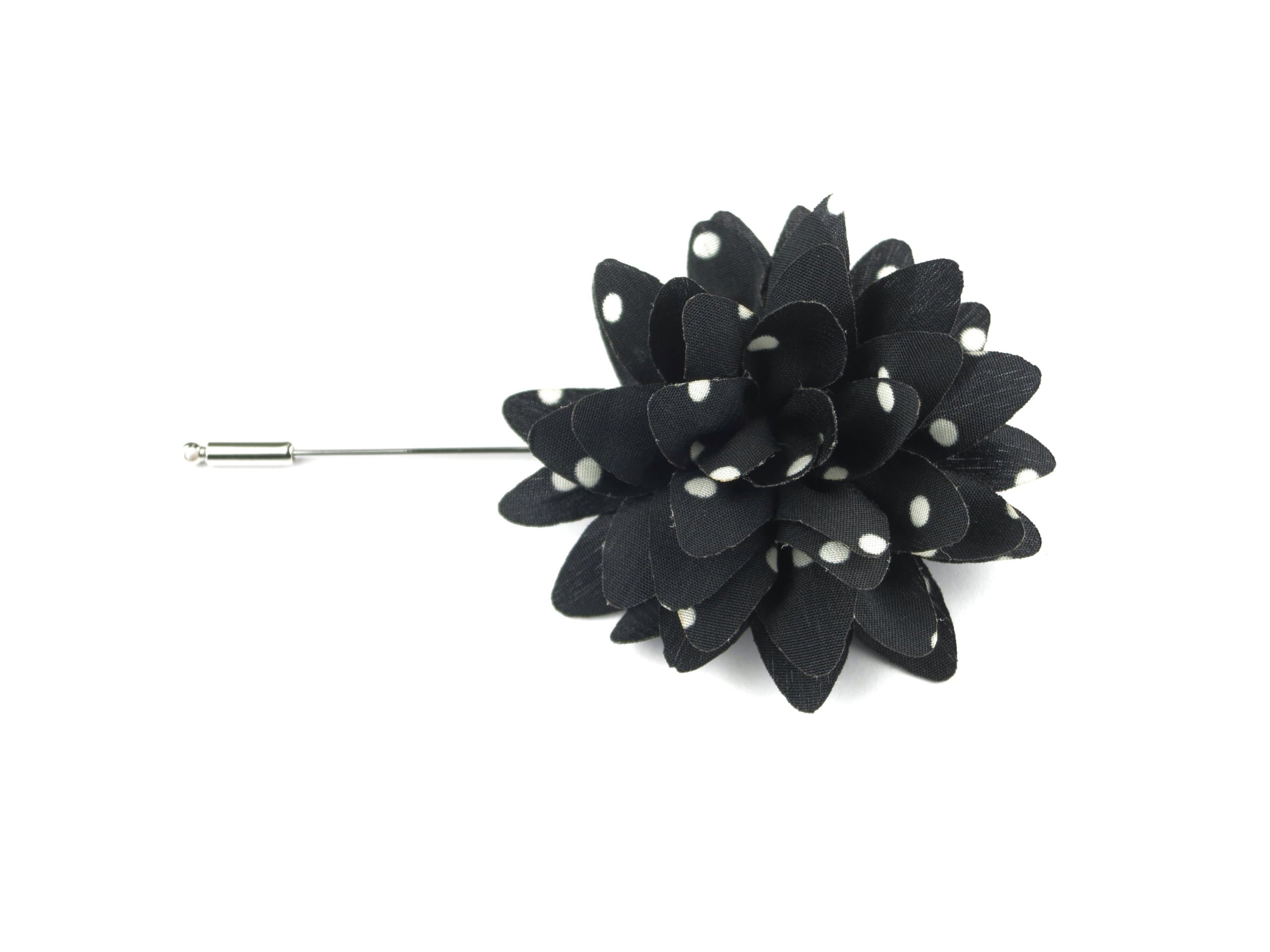 Suited Man Men's Lapel Flower Polka Dots