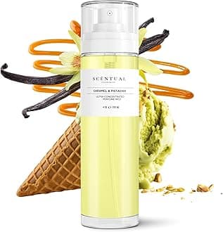 Ultra-Concentrated Hair & Body Perfume Mist, Long Lasting Women's Fragrance, Gourmand Perfumes for Women, Vegan and Cruelty Free (Caramel & Pistachio)