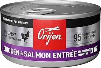 ORIJEN Premium Pate Wet Kitten Cat Food in Bone Broth Chicken & Salmon Entrée 3oz Cans (24 Count)