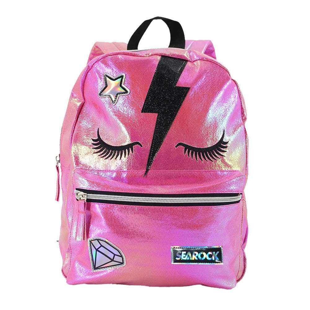 Preschool Backpack Sparkly Cute Back Pack Lightweight Kids Bag Rock Lightning Bookbags for Girls 3-6 Years Old