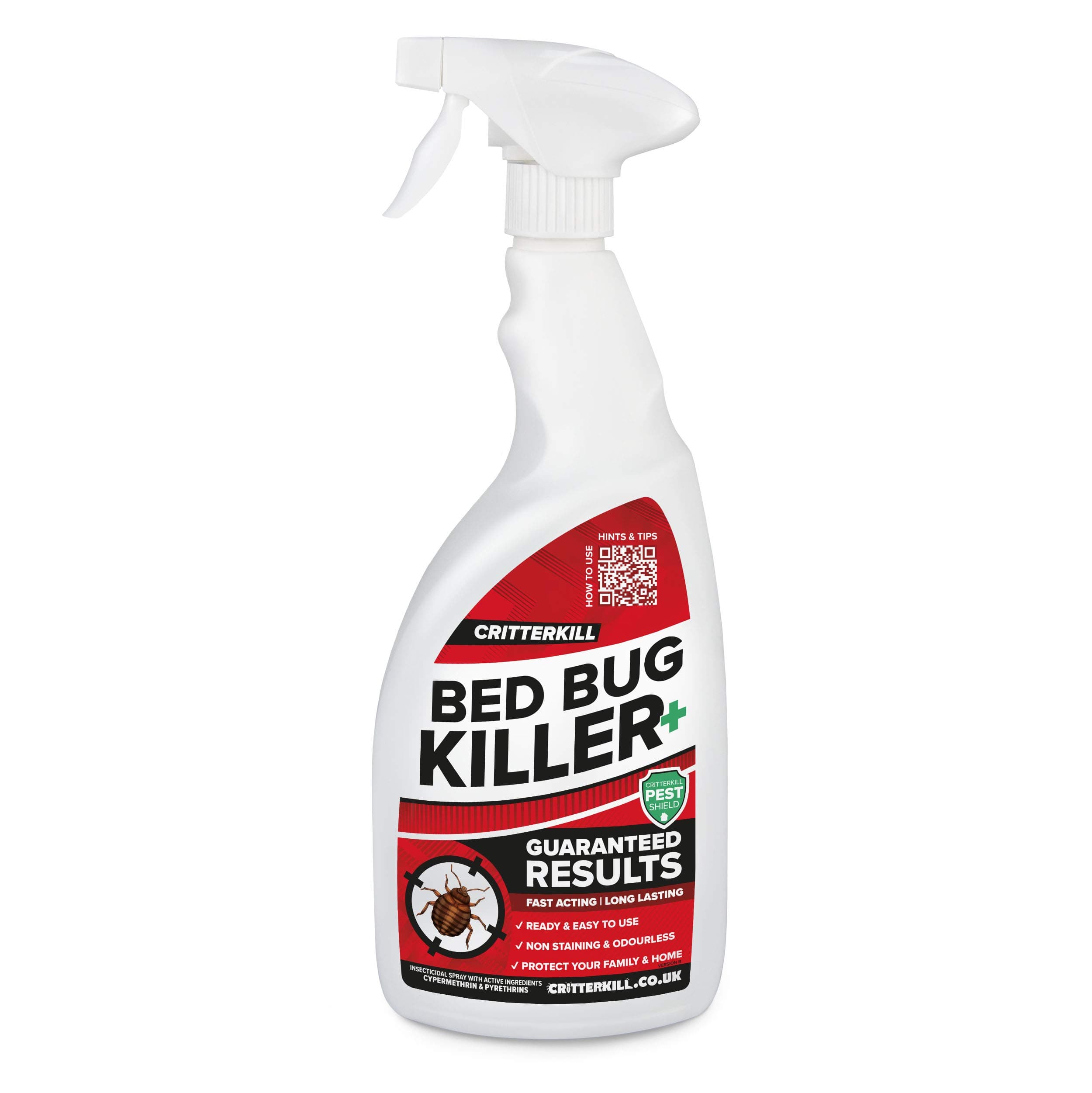 CritterKill Professional Bed Bug Killer Spray | Guaranteed Results | Used by Pest Controllers for Bedbug Infestations 1L