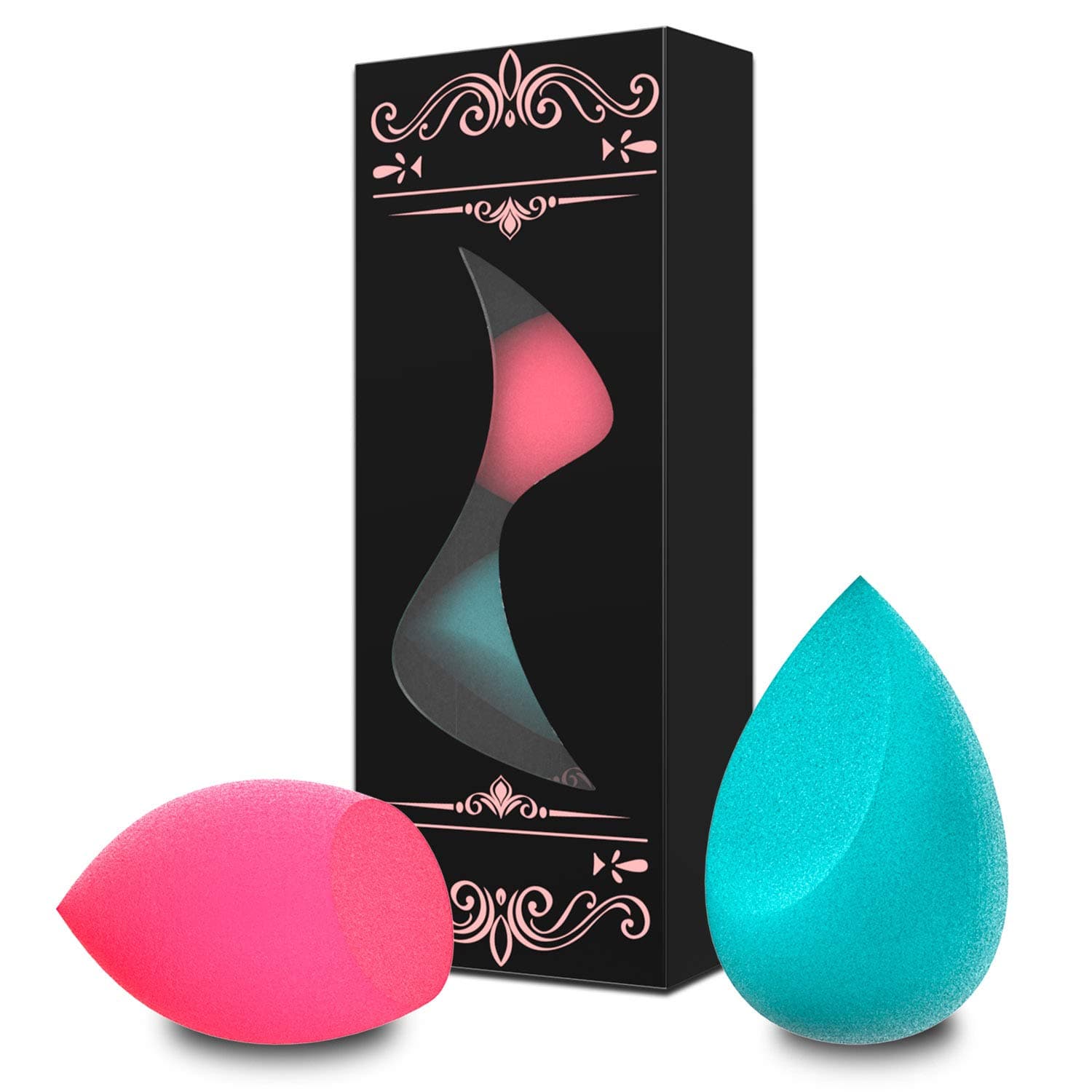 Makeup Sponge Set, Anbber Make-up Sponges Miracle Blender Beauty Foundation Sponges, Premium Latex-free & odorless, Flawless for Powder, Cream, Liquids, 4Pcs Gift Set