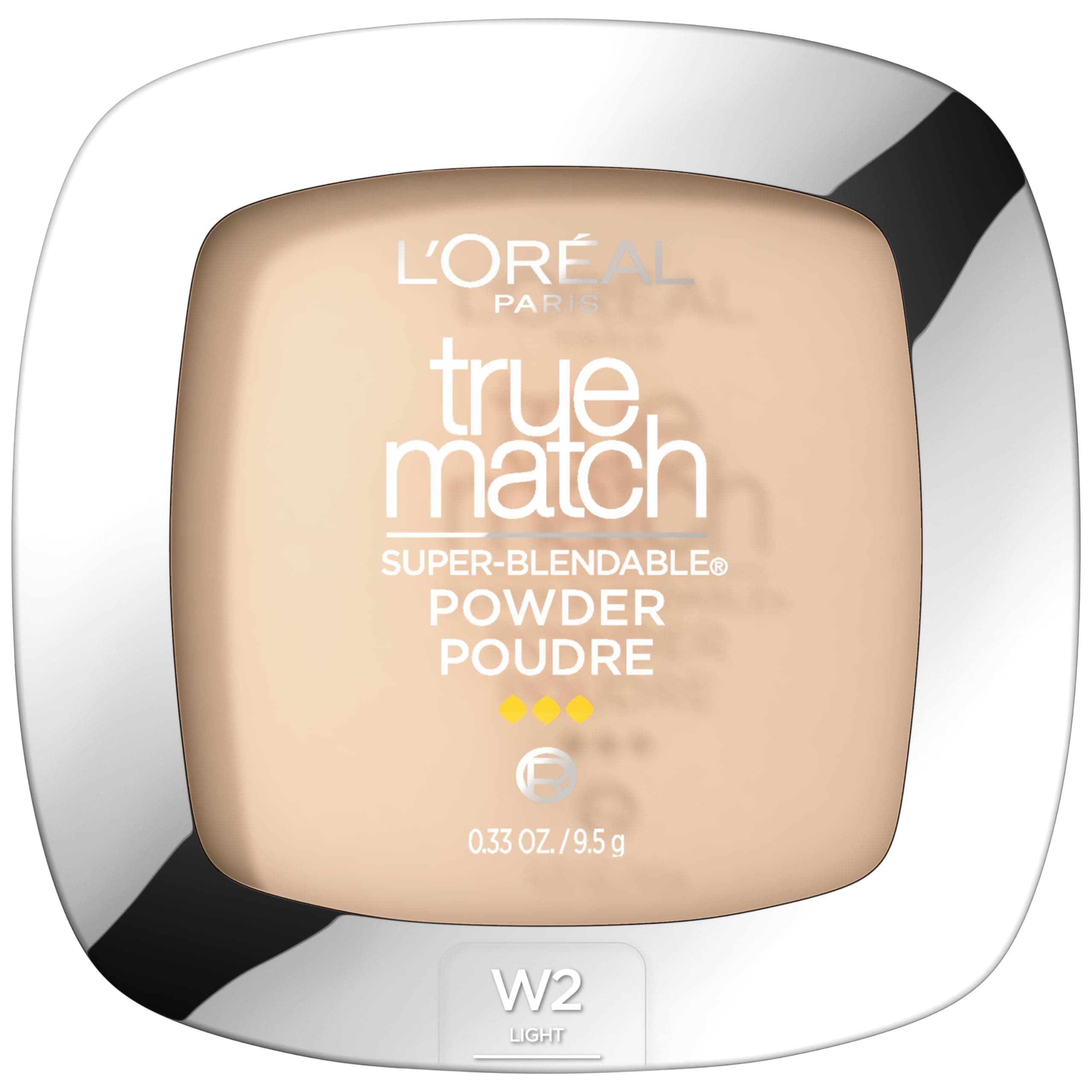 True Match Super Blendable Oil Free Powder Foundation, W2 Light, 0.33 oz, Packaging May Vary