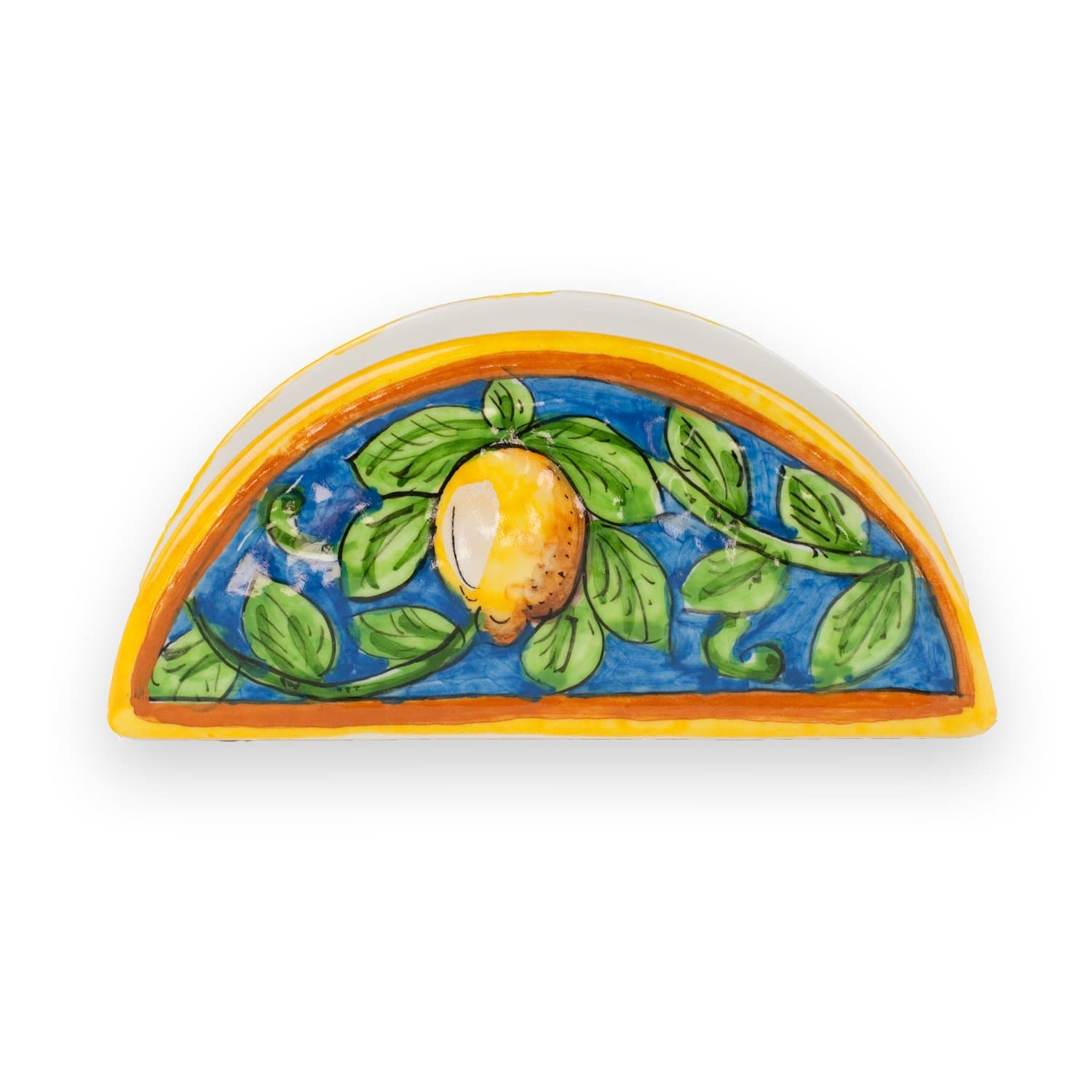 Umbria Hand Painted Limone Napkin Holder from Italy