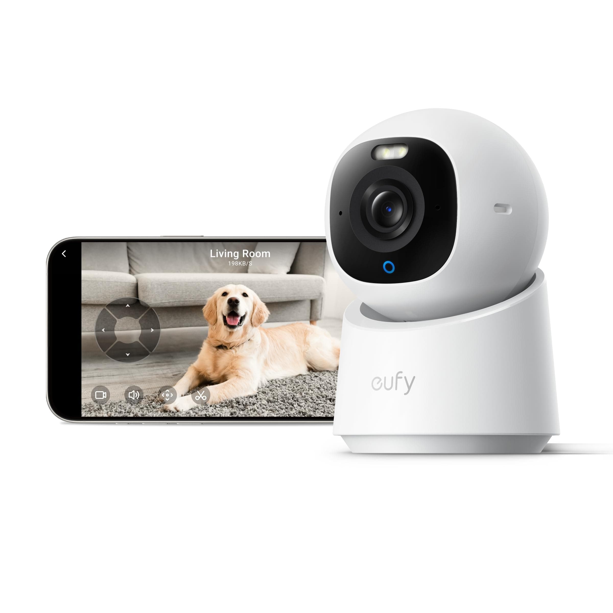 4K Indoor Camera E30,No Subscription,Work as Pet Camera,Nanny/Baby Monitor,360° Pan&Tilt,AI Auto Tracking,AI Detection,24/7 Recording,Color Night Vision,Two-Way Audio,Works with HomeKit