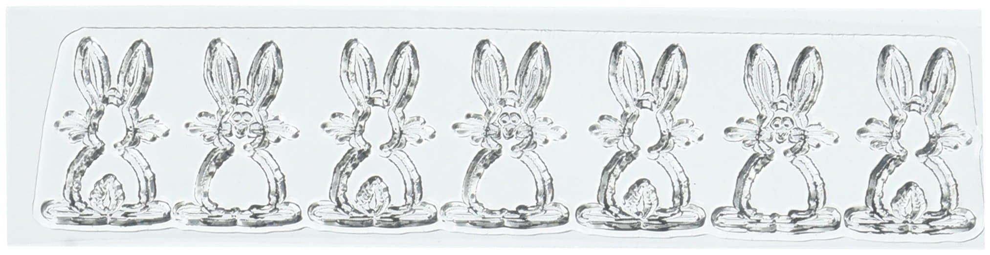 Clear Stamps 7 x 4.5-inch Bunny Border, Acrylic, Multicolour, 0.38x11.43x15.24 cm