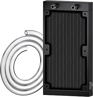12 Pipe Aluminum 240mm CPU PC Water Cooling Radiator, 120mm Fanless, DC12V Black