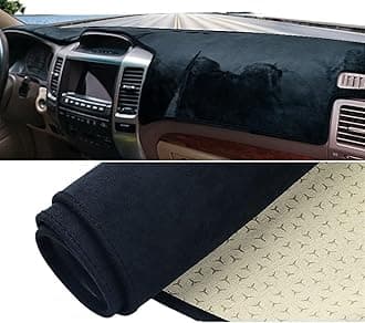 Dash Board Cover Mat For Toyota For Land For Cruiser For Prado 120 J120 2003-2006 2007 2008 2009 Car Dashboard Cover Avoid Light Pad Anti-UV Car Dashboard Cover Mat(B LHD Black)