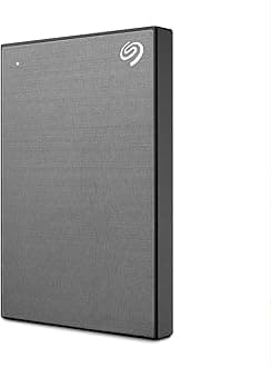 Seagate One Touch 1TB External HDD with Password Protection, USB, Space Gray, for Windows and Mac, with 3 yr Data Recovery Services (STKY1000404)