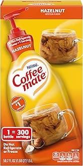 Nestle Coffee Mate Coffee Creamer, Hazelnut, Concentrated Liquid Pump Bottle, Non Dairy, No Refrigeration, 50.7 oz