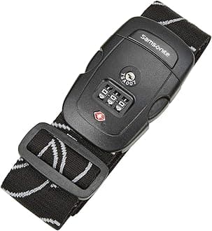 Travel Sentry 3-Dial Combination Luggage Strap, Black
