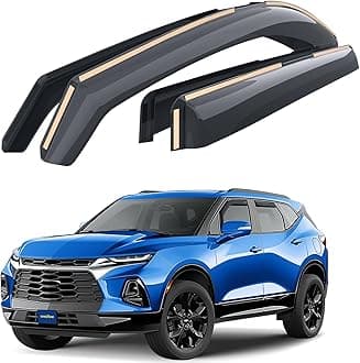 Shatterproof in-Channel Window Deflectors for Chevrolet (Chevy) Blazer 2019-2026, Rain Guards, Window Visors for Cars, Vent Deflector, Car Accessories, 4 pcs - GY008035