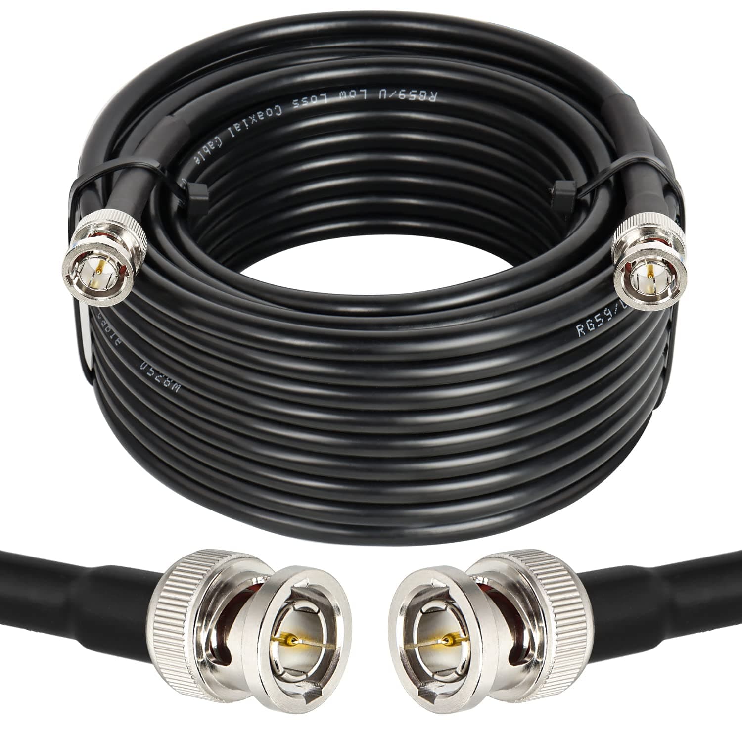 XRDS -RF 35FT SDI Cable, BNC Male Digital Video Cable 75 Ohm RG59 BNC Cables Supports HD-SDI/3G/6G-SDI/4K/8K