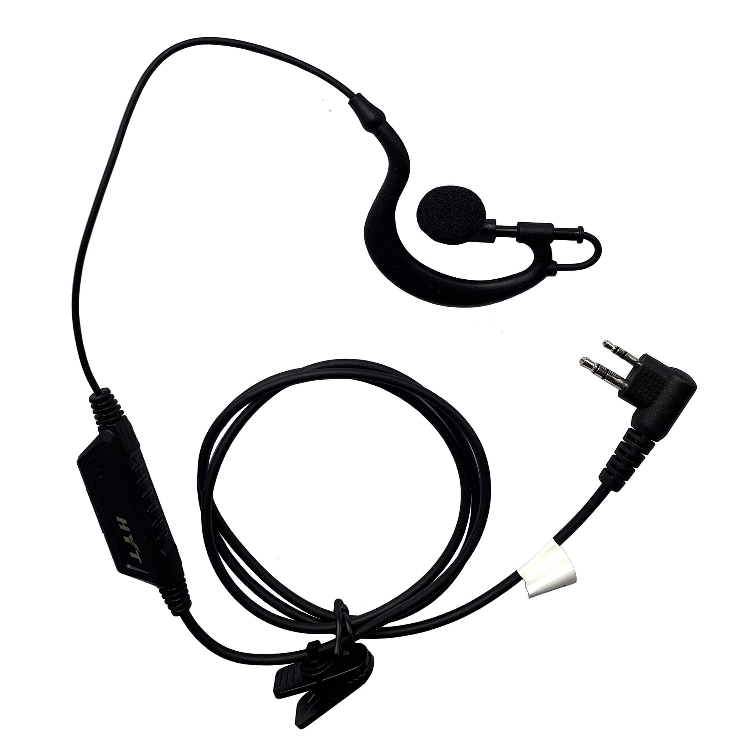 HYT EHM04-A Original Earpiece Headset for Hytera2-Pin TC-500 TC-508 TC-518 TC-580 TC-600 TC-610 TC-700 PD502 PD562 Two-Way Radios