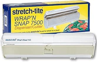 Stretch-Tite Wrap'n Snap 7500 Dispenser, Easy Refill and Cutter for Plastic Wrap