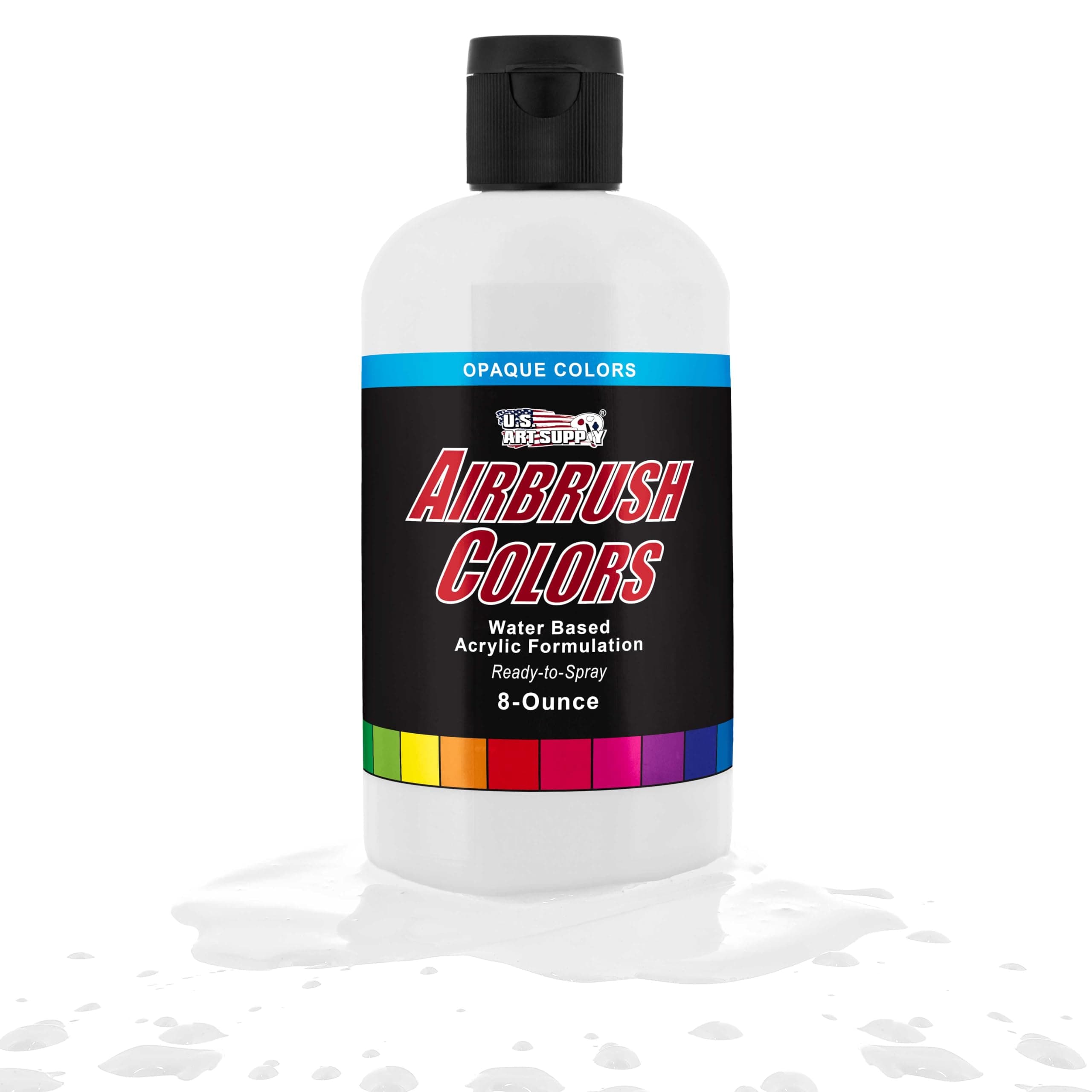 Opaque White Acrylic Special Effects Airbrush Paint - 8oz Ready to Spray Air Brush Paint for Nails, Models, Fabric - Water-Based Air Brush Painting
