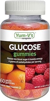 Yum-V'S Yumvs Complete Glucose Gummies,Flavors,(60 Ct); Chewable Nutritional Supplement for Men and Women,Gluten Free,Vegan,Kosher,Halal One Size Fruit