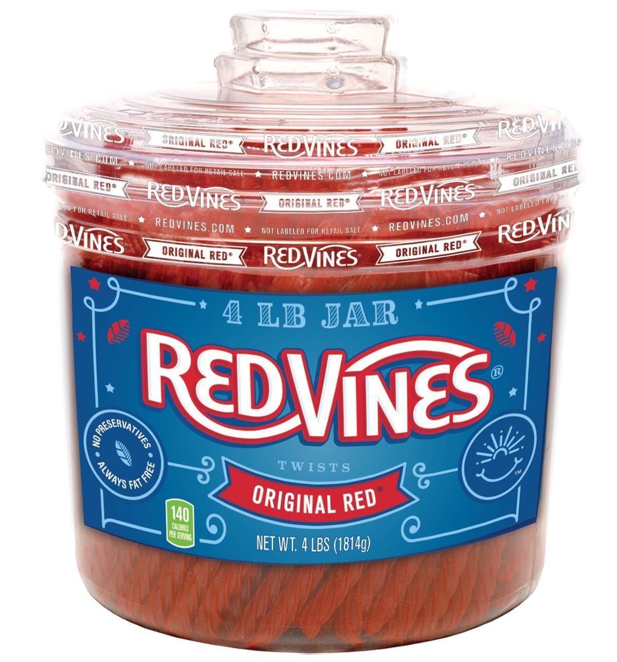 Red Original Licorice Twists (4 Pound Jar)