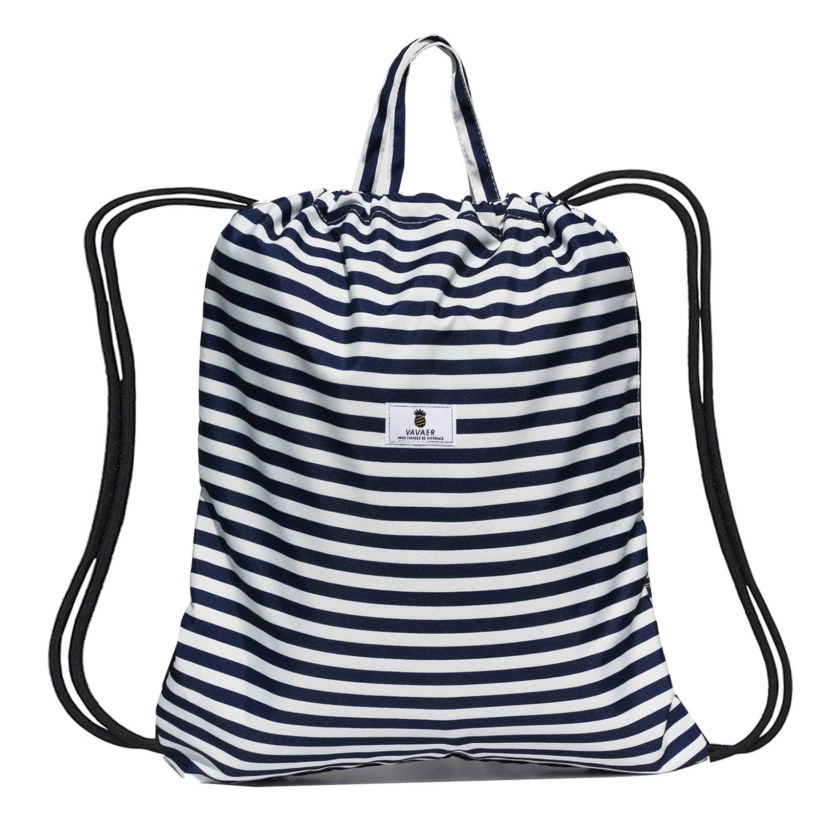 Alpaca Go Drawstring Bag Water Resistant Floral Leaf Lightweight Gym Sackpack for Hiking Yoga Gym Swimming Travel Beach (Z - Large size Navy)