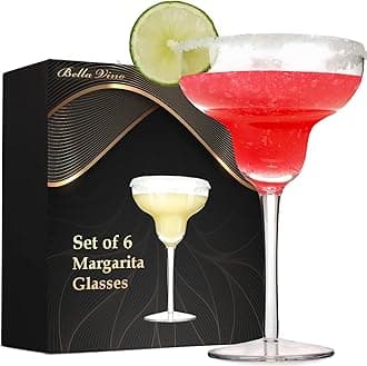 - Set of 6 Margarita Glasses Martini Glasses, Whiskey, Gin, Tequila, Tall Cosmopolitan Glasses Bar Drinking Glasses Goblet Gift Set