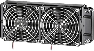 Clyxgs Water Cooling Radiator, 12 Pipe Aluminum Heat Exchanger Cooling Water Drain Row with Fan Radiator for Computer PC CPU CO2 Laser Water Cool System